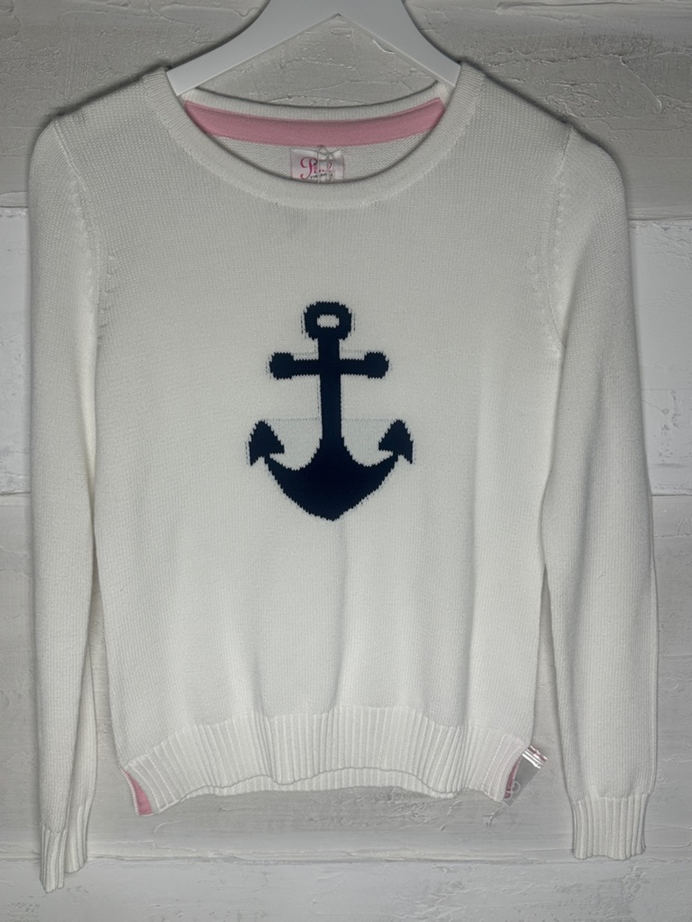 New w tags. Pink Pineapple anchor sweater